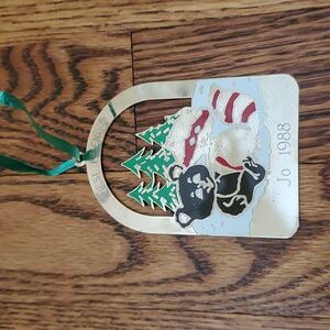 Vtg 1988 G. Duchin Personalized Best Friends Brass Ornament